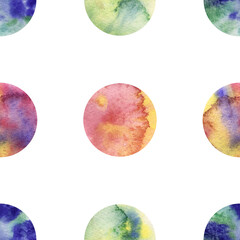 Mixing colors. Watercolor. Wet drawing in paper. Creative template for graphic design. Hand made artwork. Seamless repeatable pattern. Fabric and product design. 