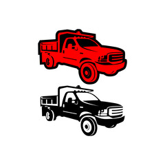 Naklejka premium 4wd car truck logo
