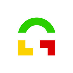 G Monogram Colorful Logo Design Graphic Concept