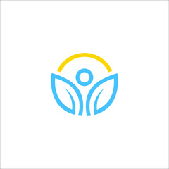 Obraz premium logo leaft life natural yoga healthy icon templet vector