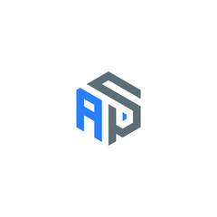 ASP logo ASP icon ASP vector ASP monogram ASP letter ASP minimalist ASP triangle ASP flat Unique modern flat abstract logo design 
