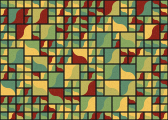 Fototapeta premium Abstract Geometric Pattern generative computational art illustration