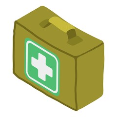 Hunting first aid kit icon. Isometric of hunting first aid kit vector icon for web design isolated on white background