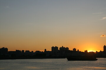 Fototapeta premium sunset over the city