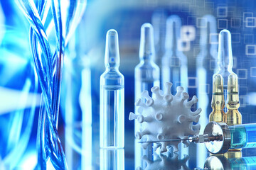 blurred abstract background concept coronavirus hospital vaccine medicine injection