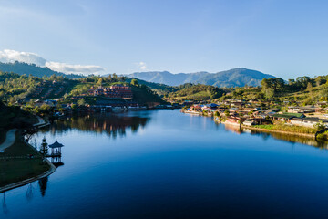 Scence of Ban Rak thai village in Mae Hong Son, Thailand