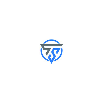 TS logo TS icon TS vector TS monogram TS letter TS minimalist TS triangle TS flat Unique modern flat abstract logo design  