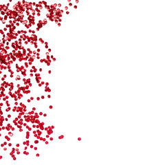 Red glitter, sequins, confetti