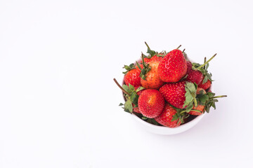 Strawberries isolated on white background