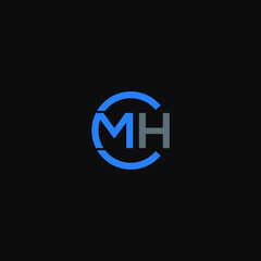 CMH logo CMH icon CMH vector CMH monogram CMH letter CMH minimalist CMH triangle CMH flat Unique modern flat abstract logo design  