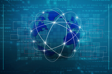 3d rendering abstract world concept
