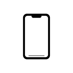 Simple icon or symbol for smartphone with black color