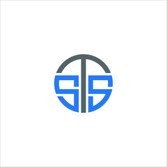 STS logo STS icon STS vector STS monogram STS letter STS minimalist STS triangle STS flat Unique modern flat abstract logo design  