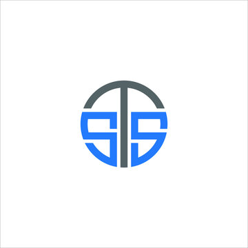 STS logo STS icon STS vector STS monogram STS letter STS minimalist STS triangle STS flat Unique modern flat abstract logo design  