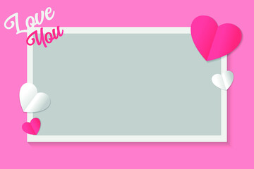 Love frame for valentine's day Vector
