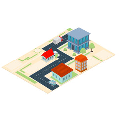 Map of the city. Street traffic route, vector illustration