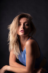 studio portrait of a young woman