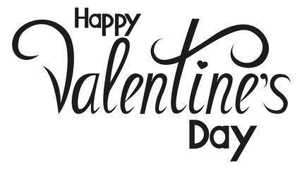 Happy Valentines Day handwritten calligraphy text, handwritten Vector Illustration 