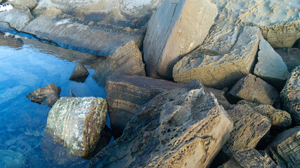 image rocky coast and sea waves