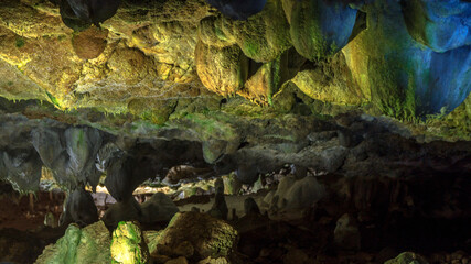 In the interior of Snezhanka Cave, Bulgaria, Rhodope Mountains