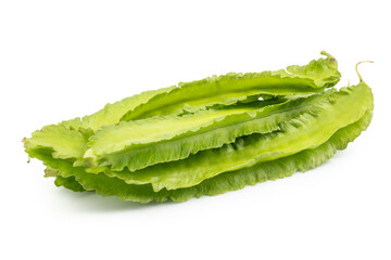 Young Winged Beans (Psophocarpus tetragonolobus) isolated on the white background