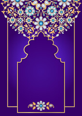 Gold and blue ornate frame