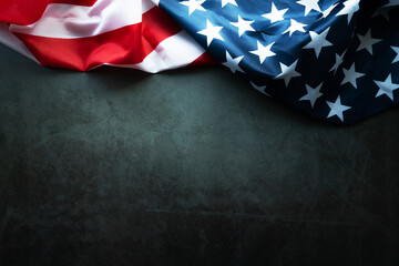 Martin Luther King Day Anniversary - American flag on abstract background