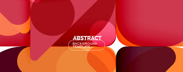 Modern geometric round shapes and dynamic lines, abstract background. Vector illustration for placards, brochures, posters and banners