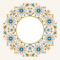 Ornate gold floral frame