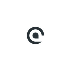 Letter C Pin Point Map Logo Icon Vector Template