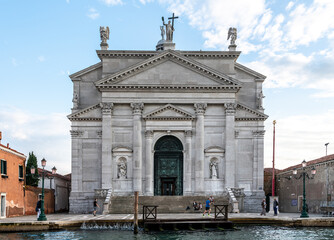 Fototapeta na wymiar die Kirche Il Redentore, 1577-92, von Andrea Palladio in Venedig