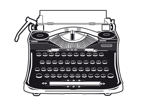 nostalgische antike Schreibmaschine im Retro Stil