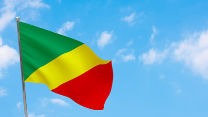 Congo flag on pole