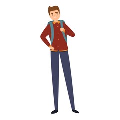 Student uniform icon. Cartoon of student uniform vector icon for web design isolated on white background