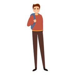 Student clothes icon. Cartoon of student clothes vector icon for web design isolated on white background