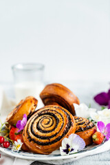 freshly baked cinnamon rolls