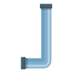 Water pipe icon. Cartoon of water pipe vector icon for web design isolated on white background