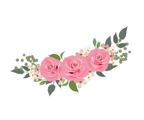 ピンクの花の飾り