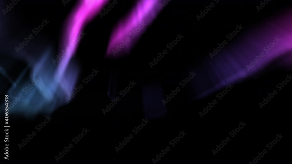Wall mural aurora realistic animation loop purple 02