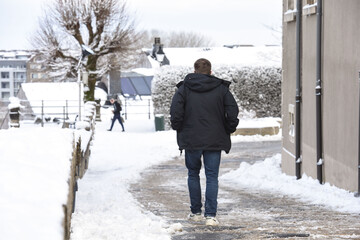 Belgique Wallonie Arlon Lorraine neige hiver promenade