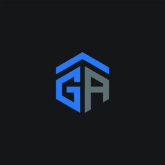 AGA logo AGA icon AGA vector AGA monogram AGA letter AGA minimalist AGA triangle AGA flat Unique modern flat abstract logo design  