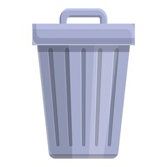 Trash can icon. Cartoon of trash can vector icon for web design isolated on white background