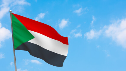 sudan flag on pole