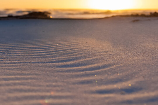 Amazing view of the sandy beach on the background of the Atlantic ocean in the town of Cape - Powered by Adobe