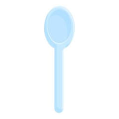 Plastic spoon icon. Cartoon of plastic spoon vector icon for web design isolated on white background