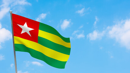 Togo flag on pole