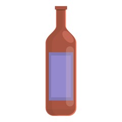 Wine bottle icon. Cartoon of wine bottle vector icon for web design isolated on white background