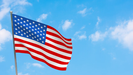United States flag on pole