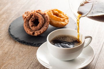 コーヒーとドーナツ