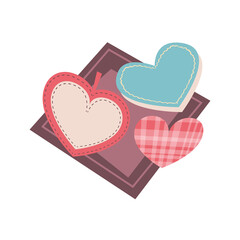 colorful hearts valentines day celebration concept greeting card banner invitation poster vector illustration